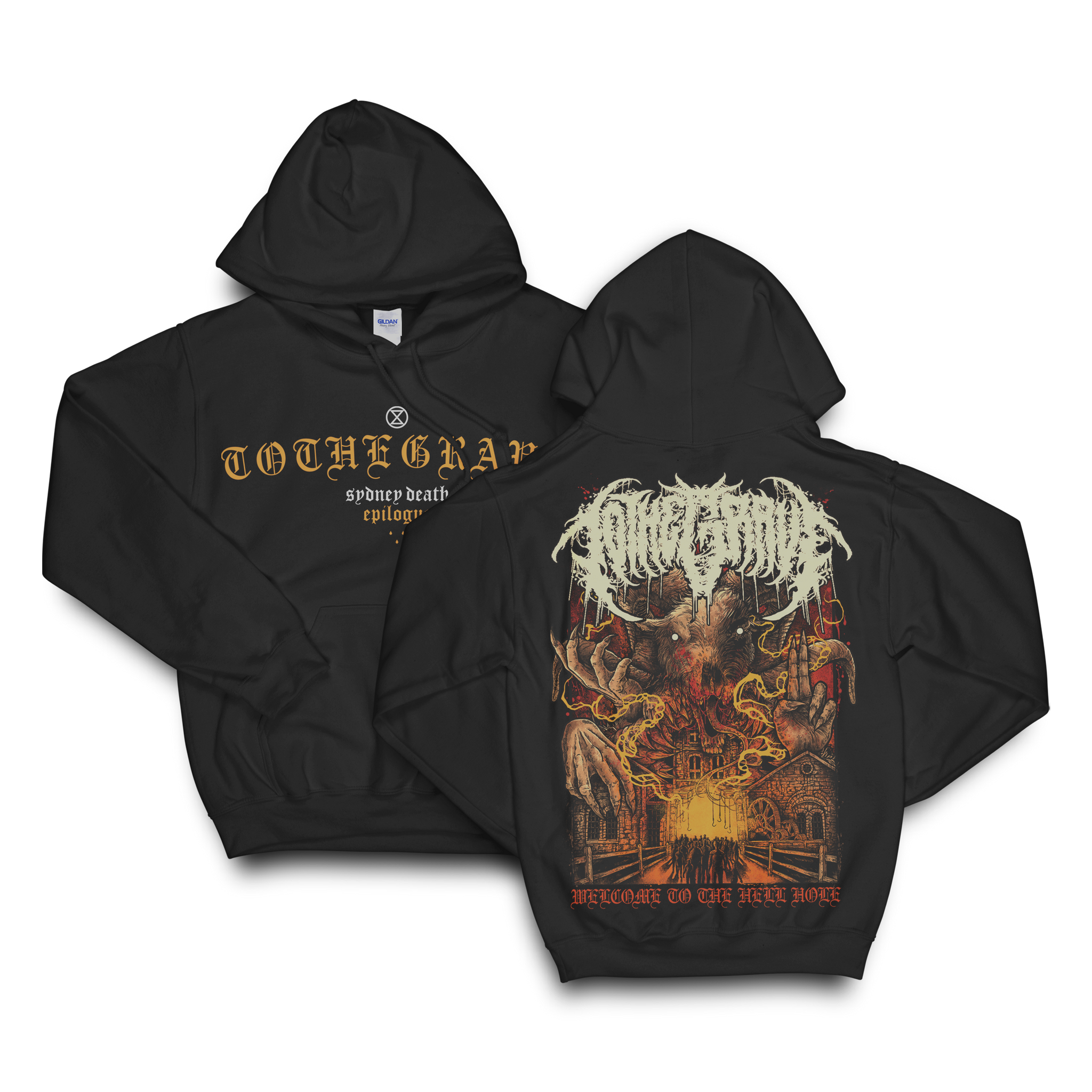 To The Grave - Welcome To The Hell Hole Hoodie | Rising Merch